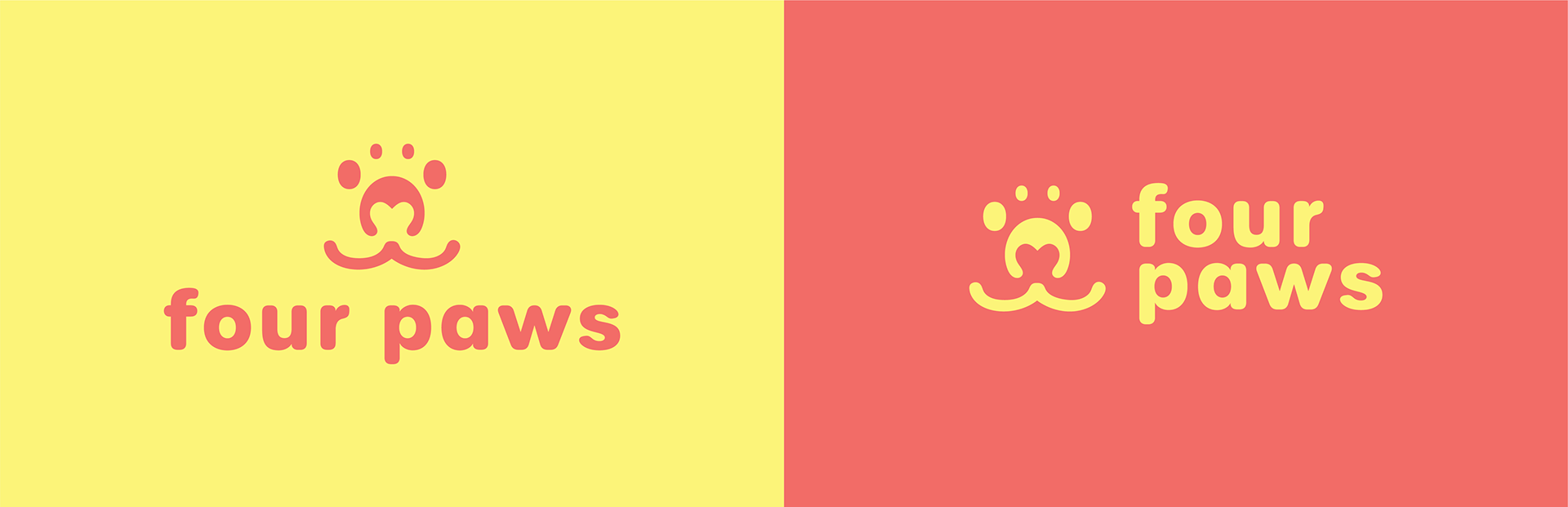 Four Paws branding and logos